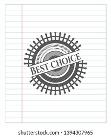 Best Choice with pencil strokes. Vector Illustration. Detailed.