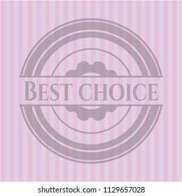 Best Choice pink emblem