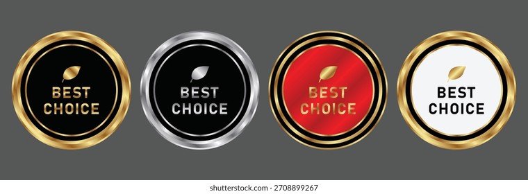 Vector de la insignia de Premium de la mejor opción