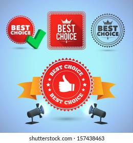 Best Choice promo elements. EPS10, RGB.