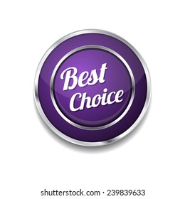 Best Choice Purple Circular Vector Button