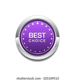 Best Choice Purple Circular Vector Button
