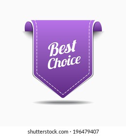 Best Choice Purple Label Icon Vector Design