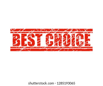 Best choice red stamp 