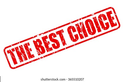 The best choice red stamp text on white