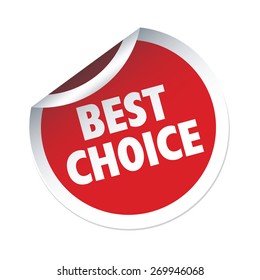Best Choice Red Vector Sticker Stock Vector (Royalty Free) 269946068 ...
