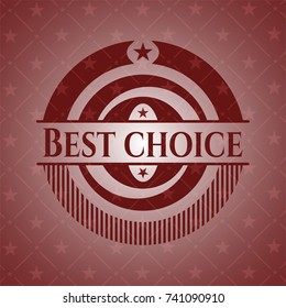 Best Choice retro style red emblem