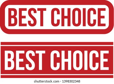 Best choice rubber stamp set. Red Best choice rubber stamp set vector illustration - Vector