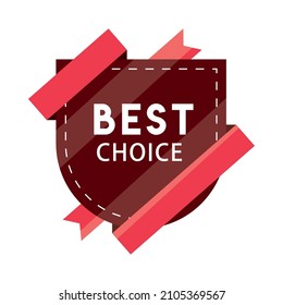 best choice sale label icon flat