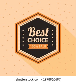 icono del emblema del sello de la mejor elección