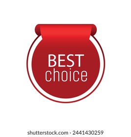 best choice sign on white background 