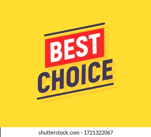 Best choice special offer yellow background banner. Best choice abstract poster