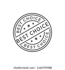 Best choice stamp icon vector illustration