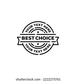 Best choice stamp seal icon vector illustration