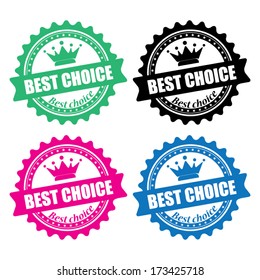 Best choice stamp, sign, label and sticker - vector.