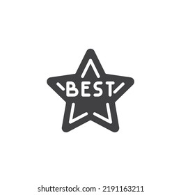Best choice star vector icon. filled flat sign for mobile concept and web design. Best ranking star glyph icon. Symbol, logo illustration. Vector graphics