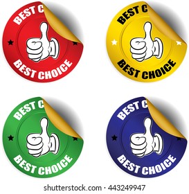 Best choice sticker, button, label and sign set - vector