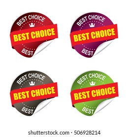 Best choice sticker, button, label and sign set - vector