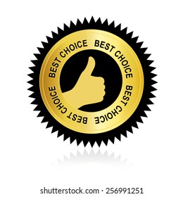 Best choice sticker / label isolate on white background