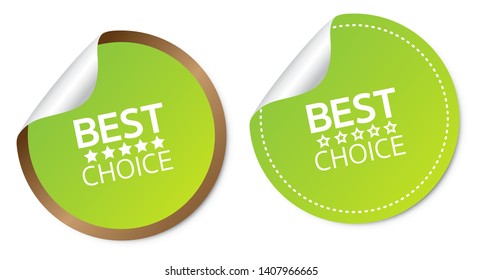 Best Choice Stickers Isolated On White Background