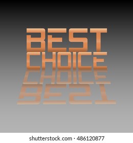  Best Choice tag with a mirror shadow