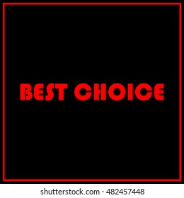 Best Choice tag. Vector illustration