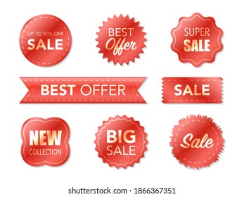 Best choice tags. Labels isolated on white background. Best choice 3d ribbon banners. Sale promotion, website stickers, new offer badge collection. Vector illustration