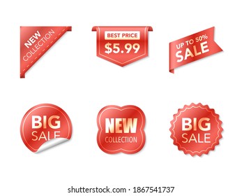 Best choice tags. Labels isolated on white background. Best choice 3d ribbon banners. Sale promotion, website stickers, new offer badge collection. Vector illustration