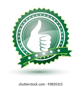 Best choice vector green badge