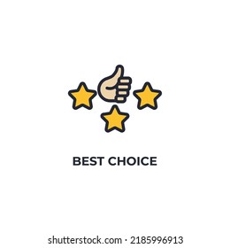 best choice vector icon. Colorful flat design vector illustration. Vector graphics