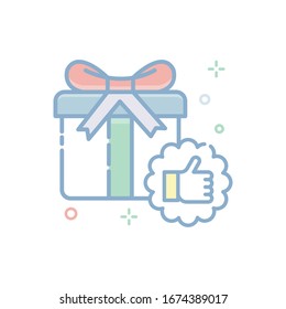 Best Choice Vector illustration. Filled Outline Color Icon.