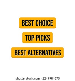 Best choice web button icon sign label design vector, Top picks, Best alternatives
