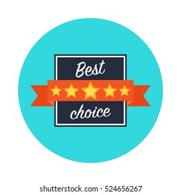 Best choice web icon.Best Choice round flat icon.Best Choice vector illustration.