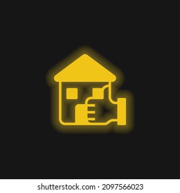 Best Choice yellow glowing neon icon