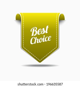 Best Choice Yellow Label Icon Vector Design