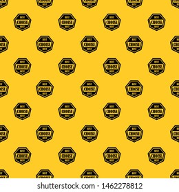 Best choise label pattern seamless vector repeat geometric yellow for any design