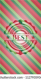 Best christmas colors emblem.
