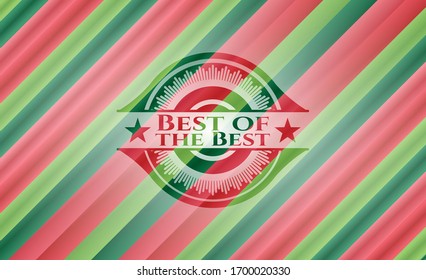 Best of the Best christmas colors style emblem. Vector Illustration. Detailed.