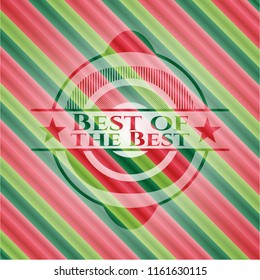 Best of the Best christmas emblem background.