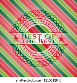 Best of the Best christmas emblem background.