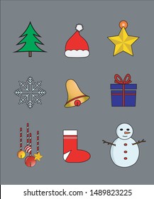 The best Christmas icons set 2019. A set of wavy playful icons are colorful and good to use. I'm sure you will love using these icons in your projects. 