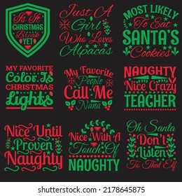Best Christmas Quotes T-shirt Design Bundler