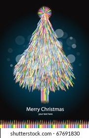 best Christmas tree made of pencils