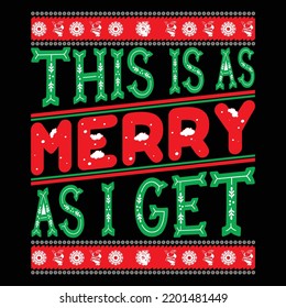 Best Christmas T-Shirt Design Vector