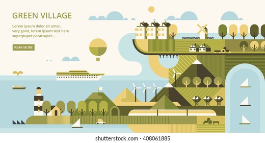 The best city scenery in flat design style