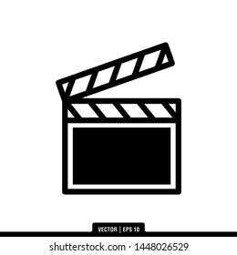 The best of Clap Board icon vector, illustration logo template in trendy style. Suitable for many purposes.
