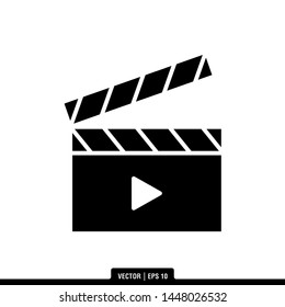 The best of Clap Board icon vector, illustration logo template in trendy style. Suitable for many purposes.
