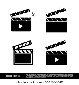 The best Clap Board icons vector collection, illustration logo template in trendy style. Suitable for many purposes.
