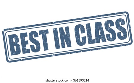 Best in class grunge rubber stamp on white background, vector illustration