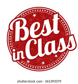 Best in class grunge rubber stamp on white background, vector illustration